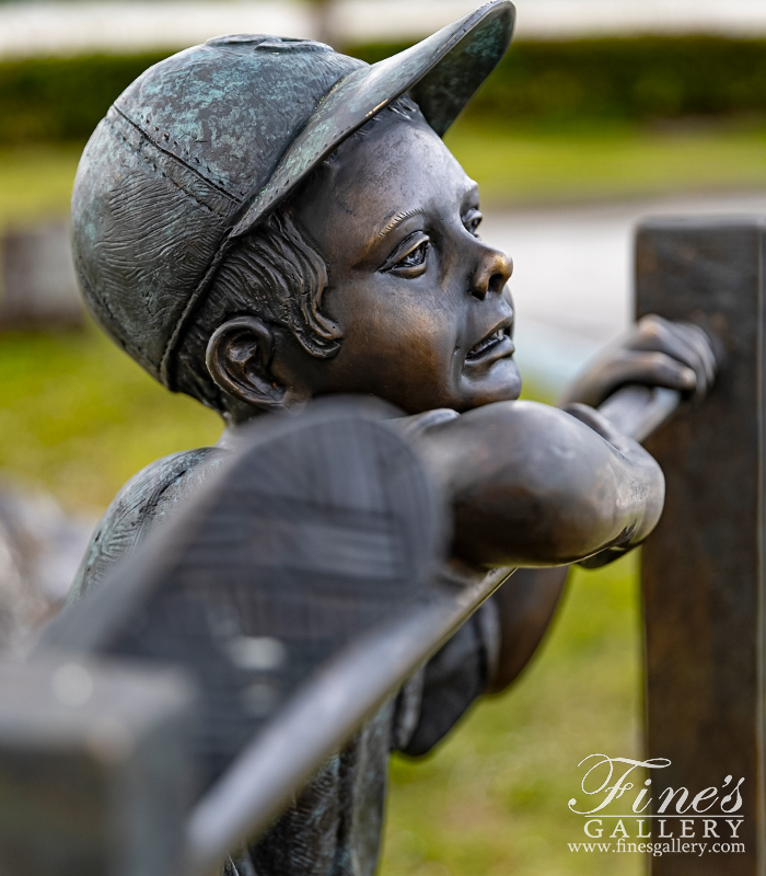 Bronze Statues  - Spunky Little Boy Bronze Statue - BS-345